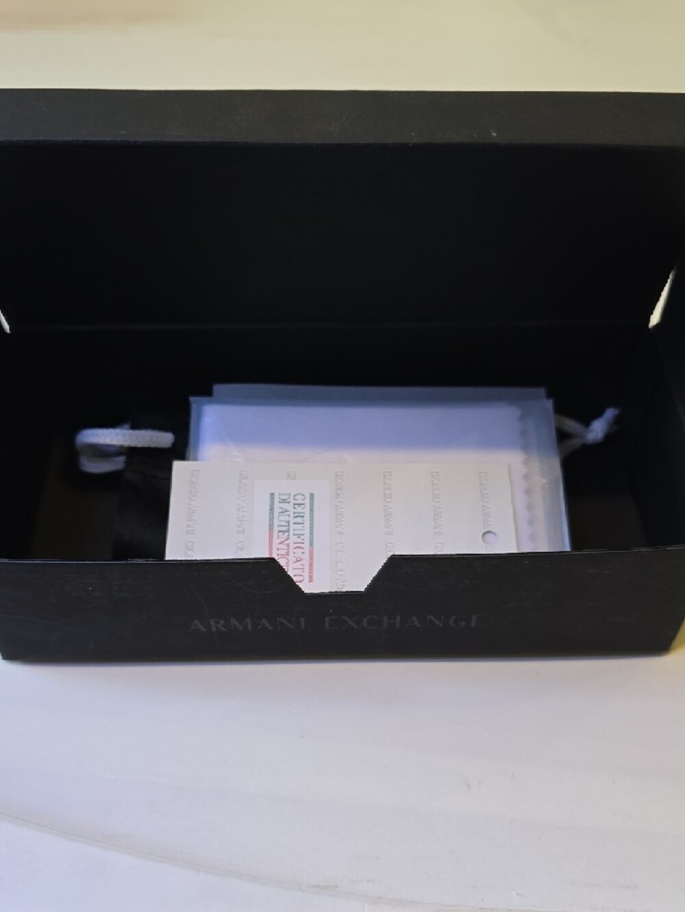 Armani Exchange Black and Gray Accessory Set